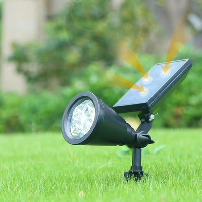 Projecteur conique imperméable à l'eau solaire de simplicité moderne, lumière de prise de sol extérieure à LED 