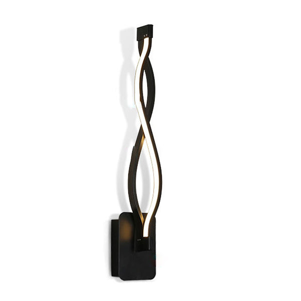 Moderna Minimalista Lámpara Aplique de Pared LED con Forma de Onda de Aluminio 