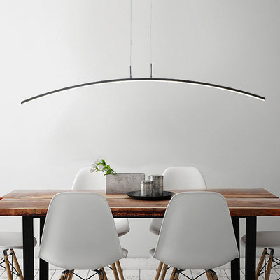 Nordic Minimalist Arch  Linear LED Chandelier