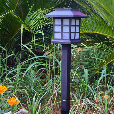 Solar Square Lantern LED Outdoor Waterproof Garden Ground Plug  Light