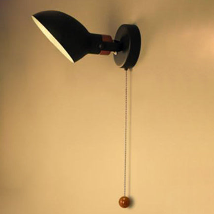 Contemporary Industrial Iron Simple Round Head Rotatable 1-Light Creative Wall Sconce Lamp