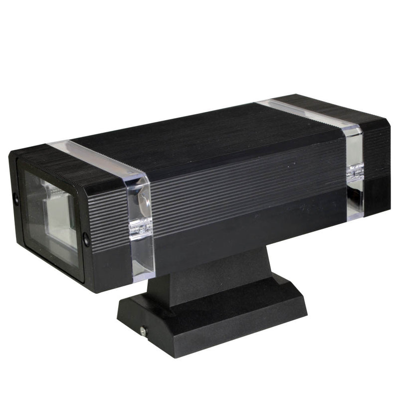 Aplique de pared impermeable para exteriores con 2 luces iluminadas hacia arriba y hacia abajo de diseño cuadrado simple 