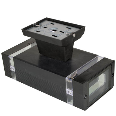 Aplique de pared impermeable para exteriores con 2 luces iluminadas hacia arriba y hacia abajo de diseño cuadrado simple 