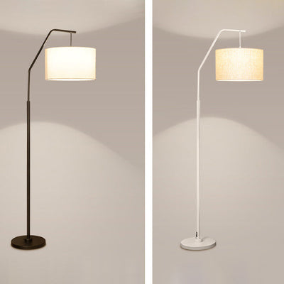 Moderne 1-Licht-Stehlampe in Angelrutenform aus Stoff 