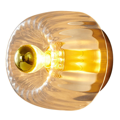 Moderne Glas-Sonnenform, Vollkupfer, 1-Licht-Unterputzleuchte mit doppeltem Verwendungszweck 