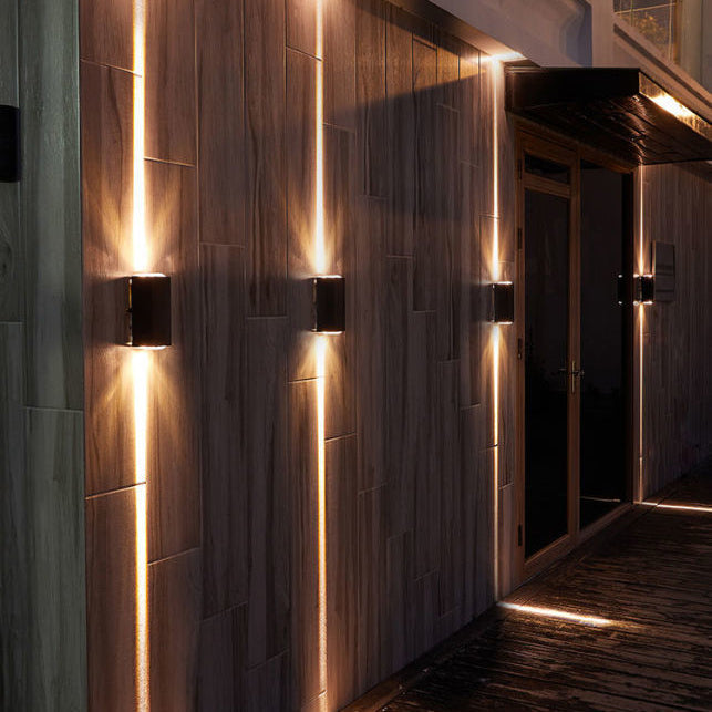 Moderne minimalistische Outdoor wasserdichte Strahler LED Outdoor dekorative Wandleuchte 