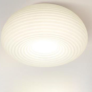 Minimalist Round Globe PE Material LED Flush Mount Ceiling Light