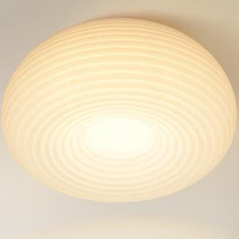 Minimalist Round Globe PE Material LED Flush Mount Ceiling Light