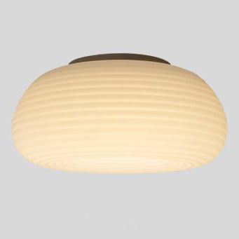 Minimalist Round Globe PE Material LED Flush Mount Ceiling Light