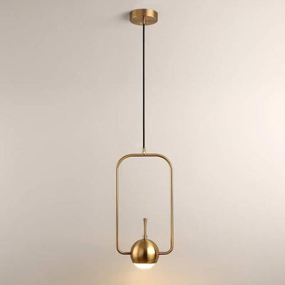 Nordic Creative Golden Iron Ring 1-Licht LED-Pendelleuchte 