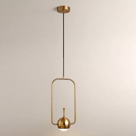 Anillo de hierro dorado creativo nórdico 1-Luz LED colgante 