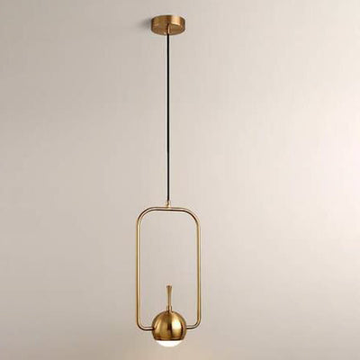 Nordic Creative Golden Iron Ring 1-Light LED Pendant Light