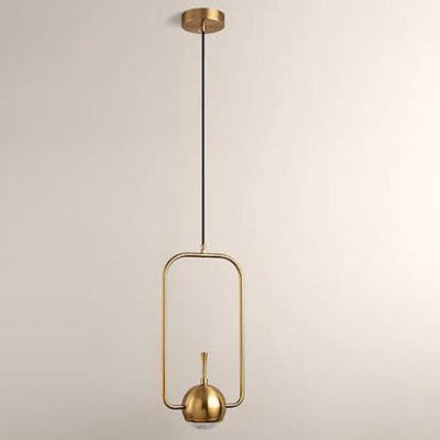 Nordic Creative Golden Iron Ring 1-Light LED Pendant Light