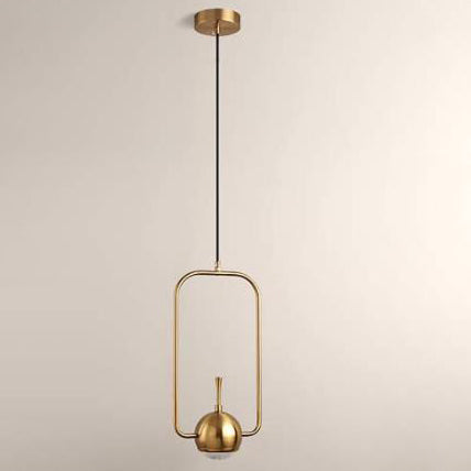 Nordic Creative Golden Iron Ring 1-Light LED Pendant Light