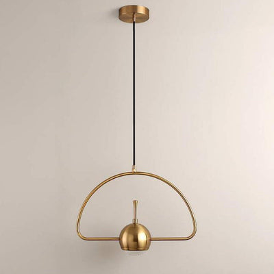 Nordic Creative Golden Iron Ring 1-Light LED Pendant Light