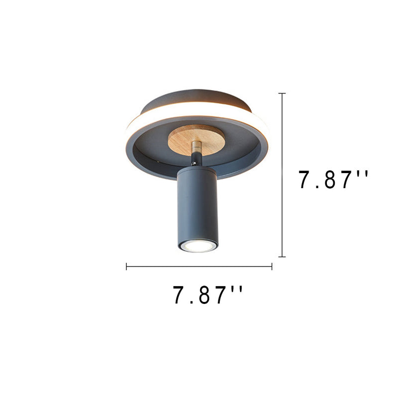 Industrial Iron Barrel Spotlight 1-Licht Unterputzleuchte 