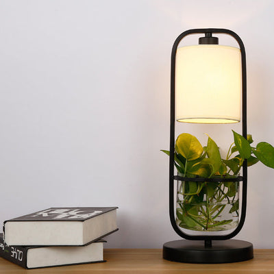 Modern Art Deco Glass Creative Plant Hydroponic 1-Light Table Lamp