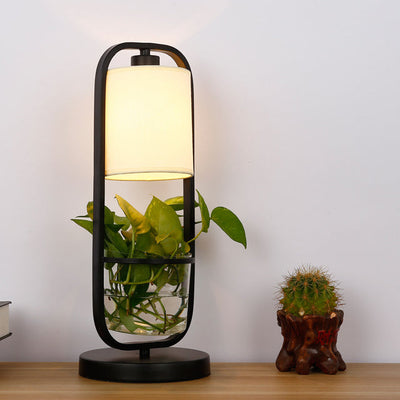 Modern Art Deco Glass Creative Plant Hydroponic 1-Light Table Lamp