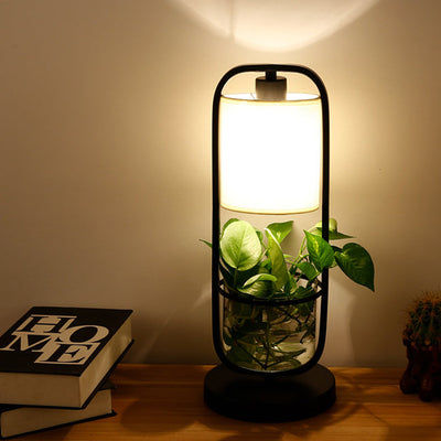 Modern Art Deco Glass Creative Plant Hydroponic 1-Light Table Lamp