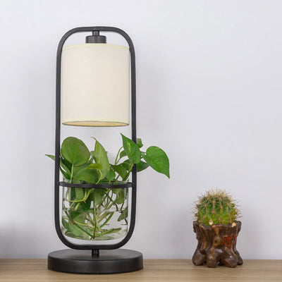 Modern Art Deco Glass Creative Plant Hydroponic 1-Light Table Lamp