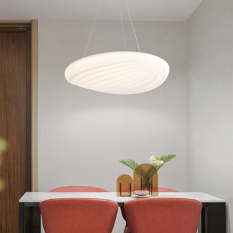 Modern PC Shell Shape LED Creative Flush Mount Light
