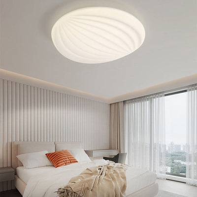 Modern PC Shell Shape LED Creative Flush Mount Light