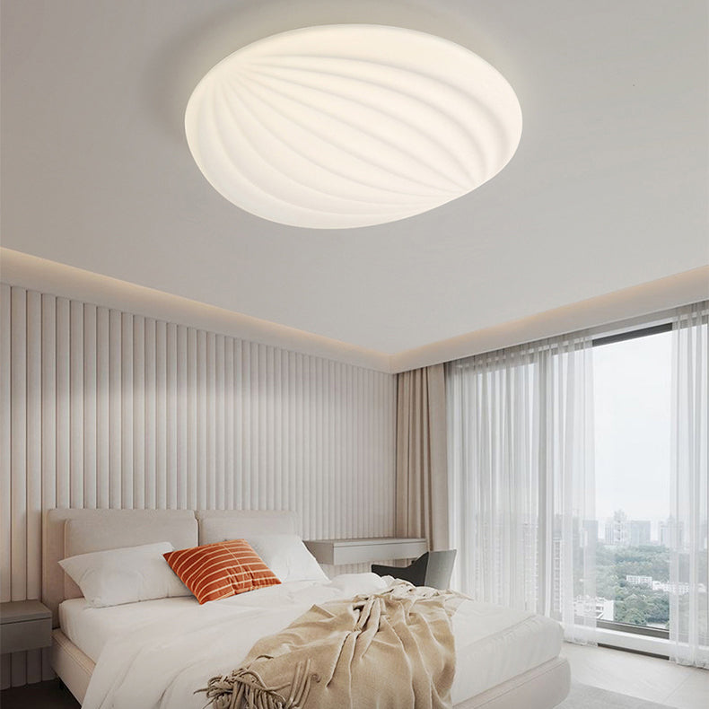 Modern PC Shell Shape LED Creative Flush Mount Light