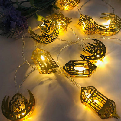 أضواء عيد حديدية حديثة LED تعمل بالبطارية/USB للزينة 