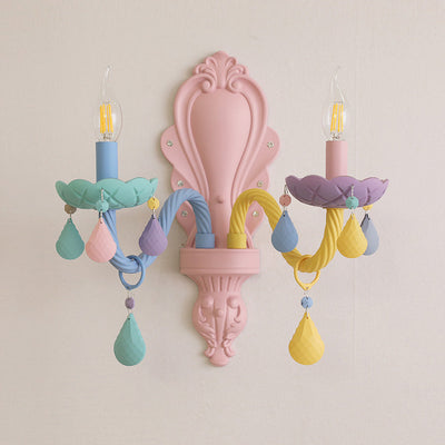 Creative Macaron Candelabra 2-Light Wall Sconce Lamp