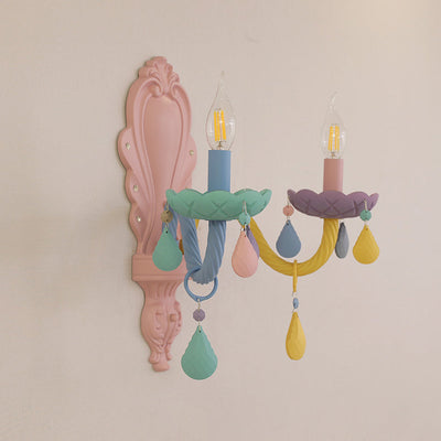 Creative Macaron Candelabra 2-Light Wall Sconce Lamp