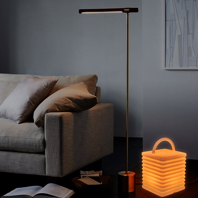 Moderne Art-Deco-Plastik-Bunte-Tote-Bag-Form-LED-Dekorative-Tischlampe 