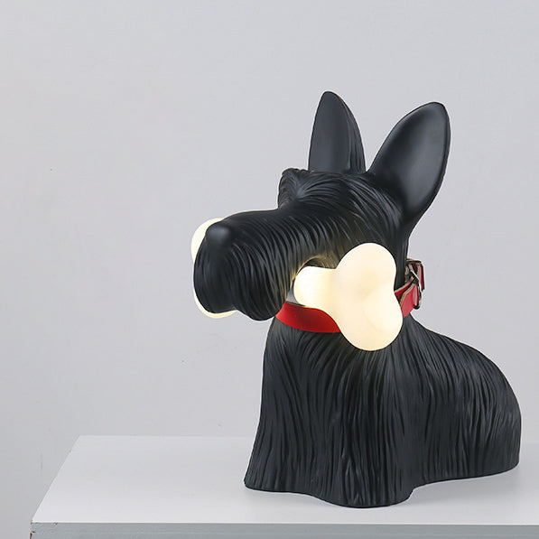 Nordic Cartoon Resin Dog Bone Decorative LED Table Lamp