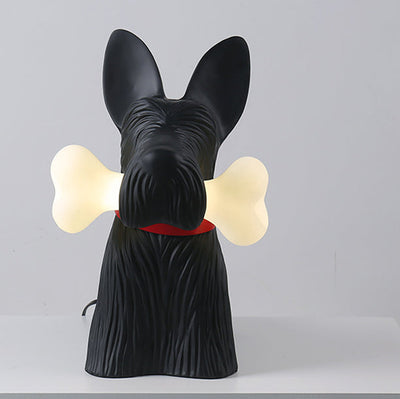 Nordic Cartoon Resin Dog Bone Decorative LED Table Lamp