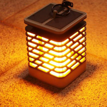 Luz Decorativa Colgante de Jardín y Césped con LED Cuadrado de Antorcha Solar 