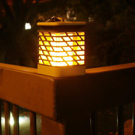 Lumière de torche solaire à flamme carrée LED pour jardin et pelouse décorative suspendue 