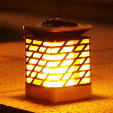 Lumière de torche solaire à flamme carrée LED pour jardin et pelouse décorative suspendue 