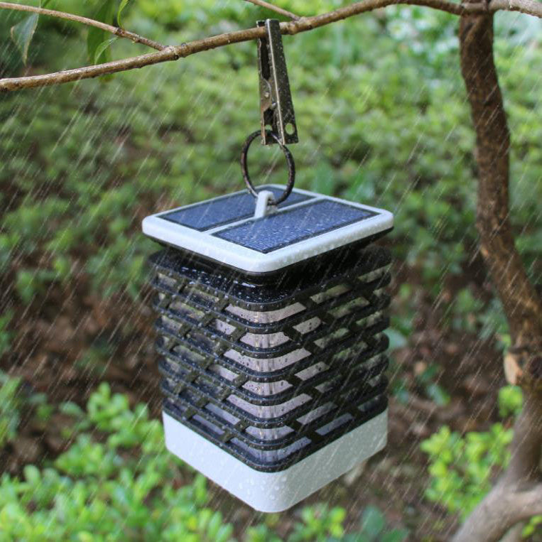 Lumière de torche solaire à flamme carrée LED pour jardin et pelouse décorative suspendue 