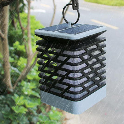 Lumière de torche solaire à flamme carrée LED pour jardin et pelouse décorative suspendue 