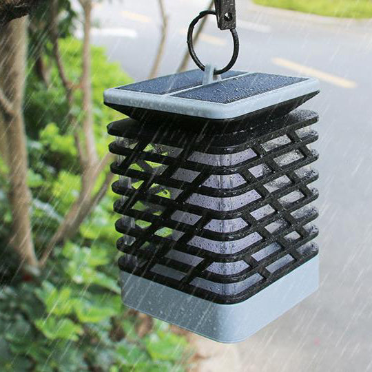 Lumière de torche solaire à flamme carrée LED pour jardin et pelouse décorative suspendue 