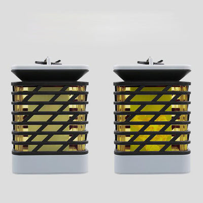 Lumière de torche solaire à flamme carrée LED pour jardin et pelouse décorative suspendue 