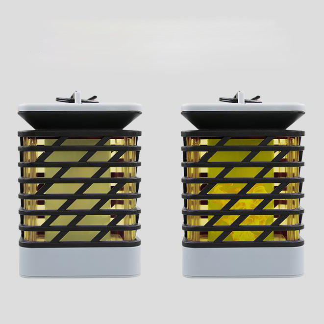 Lumière de torche solaire à flamme carrée LED pour jardin et pelouse décorative suspendue 