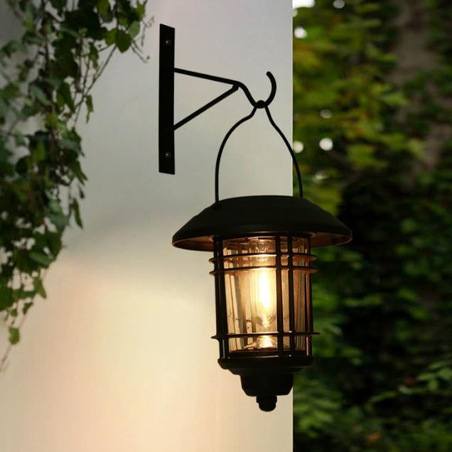 Applique murale décorative à LED à induction étanche extérieure solaire européenne traditionnelle 