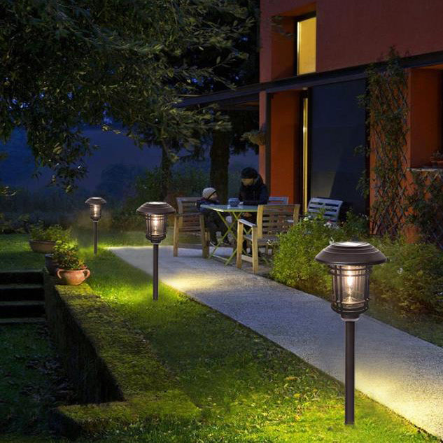 Solar Outdoor Wasserdicht Edelstahl LED Outdoor Rasen Dekorative Bodenstecker Licht 