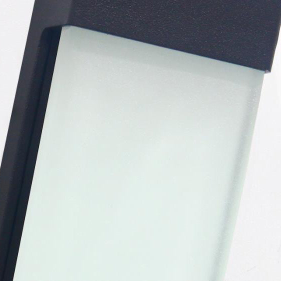 Lámpara de Aplique de Pared Decorativa LED Impermeable para Exteriores con Pantalla de Vidrio Solar 