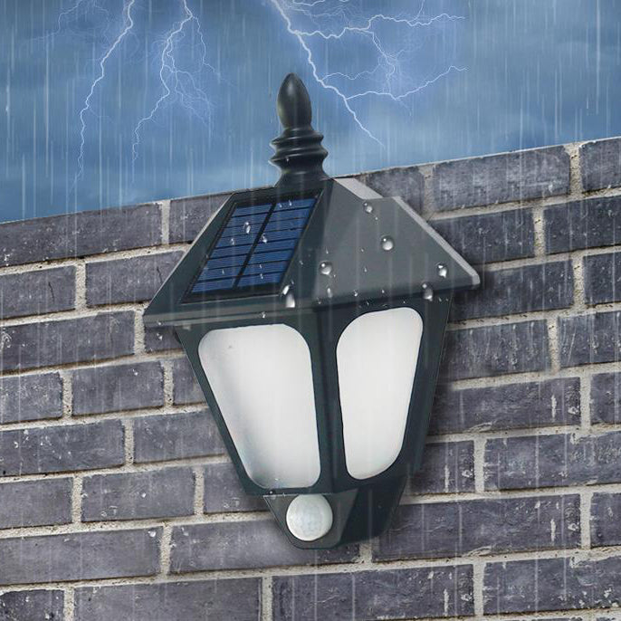 Moderne minimalistische Solar-Outdoor-Wasserdichte Induktions-Zweifarbige Beleuchtung LED Outdoor-Garten-Wandlampenleuchte 