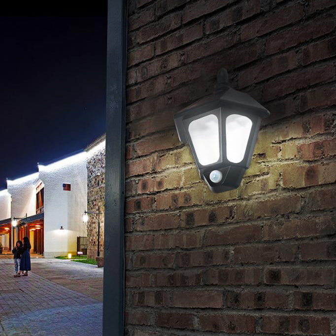 Lámpara de Aplique de Pared para Jardín Exterior LED de Inducción Impermeable Solar Minimalista Moderna de Dos Colores 