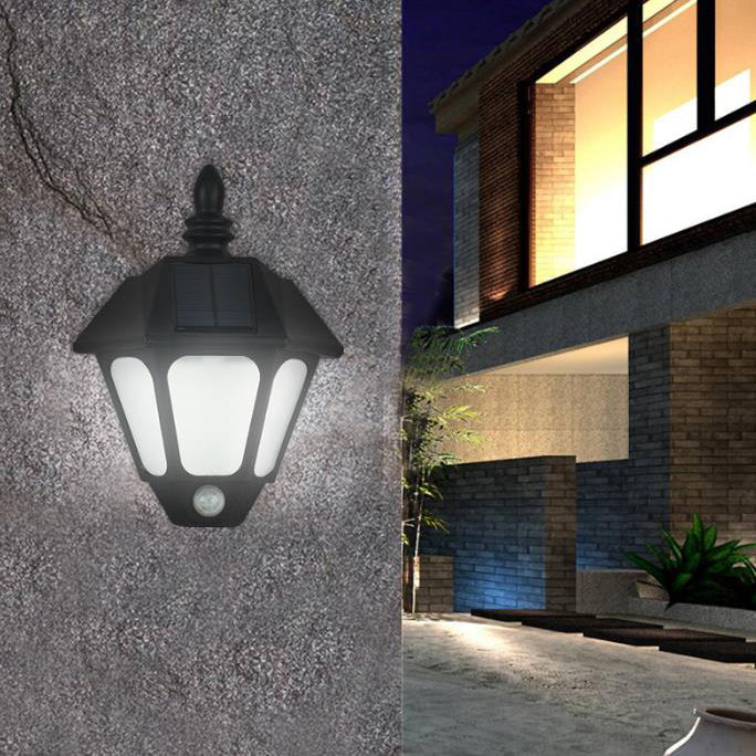 Moderne minimalistische Solar-Outdoor-Wasserdichte Induktions-Zweifarbige Beleuchtung LED Outdoor-Garten-Wandlampenleuchte 