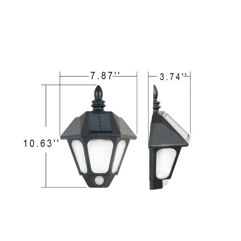Moderne minimalistische Solar-Outdoor-Wasserdichte Induktions-Zweifarbige Beleuchtung LED Outdoor-Garten-Wandlampenleuchte 