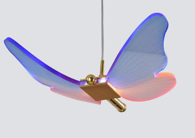 Nordic Colored Butterfly Acrylic LED Pendant Light
