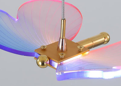 Nordic Colored Butterfly Acrylic LED Pendant Light